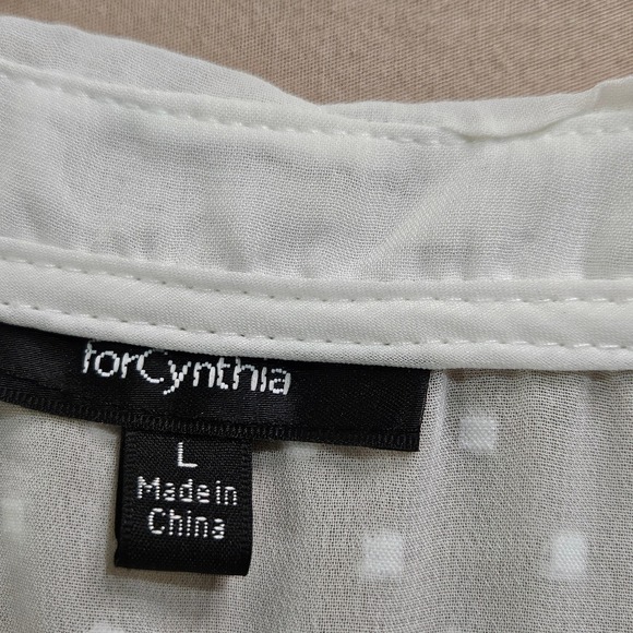 White Lace Coquette Tunic Tank Size L Fairy Romantic Dainty Feminine - Picture 3 of 9